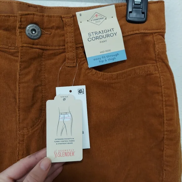 ST. John's Bay straight leg corduroy slacks - Picture 3 of 5